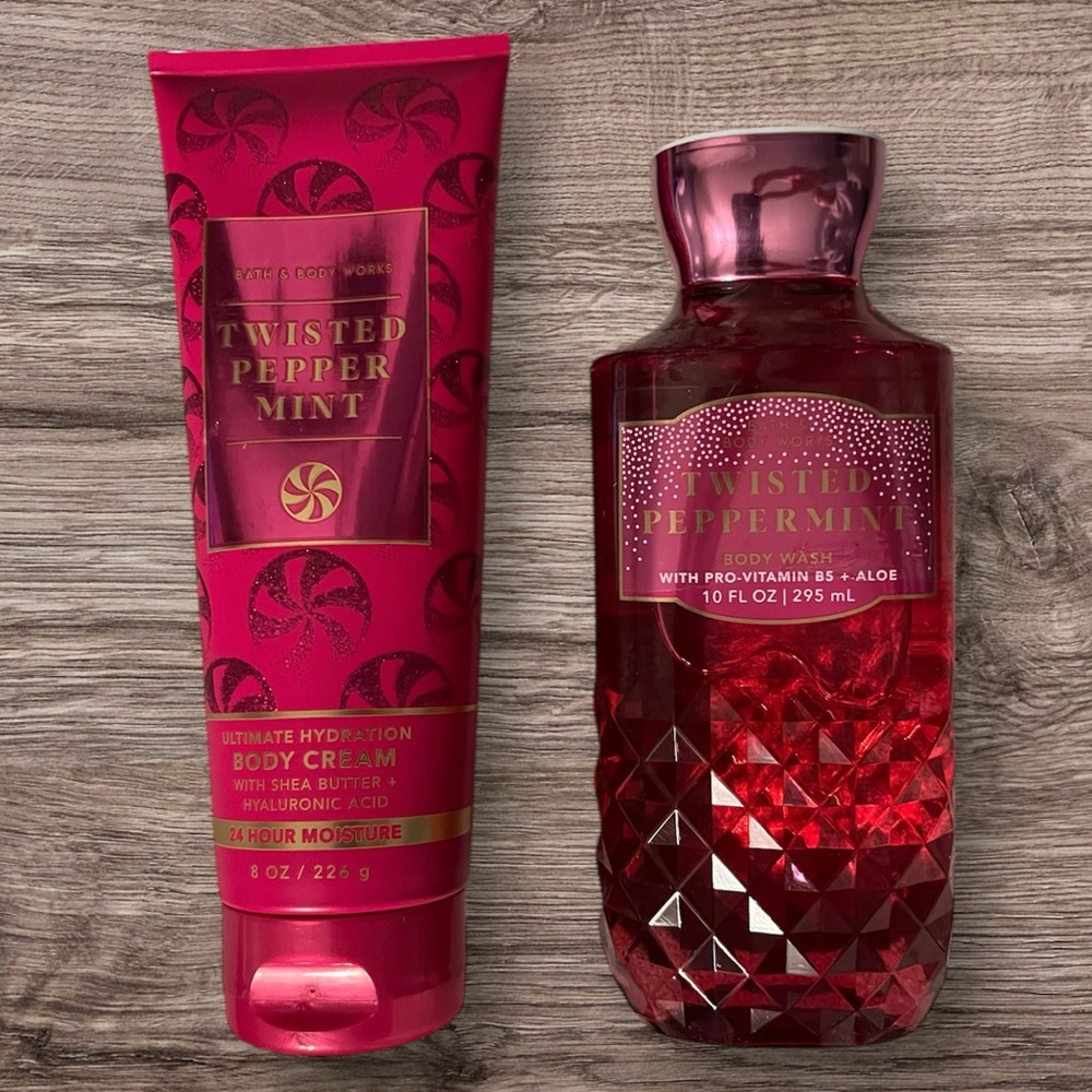 Bath and Body Works Twisted Peppermint 2 Piece Set